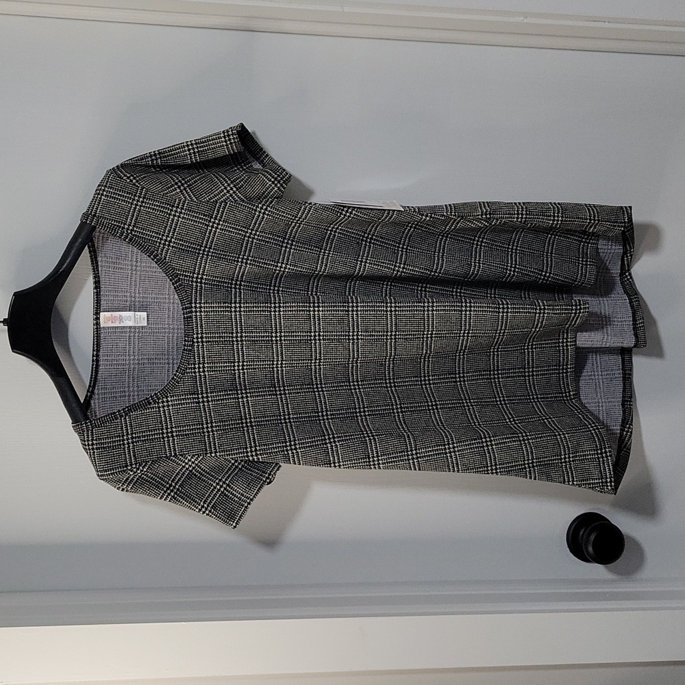 XS plaid houndstooth classic t